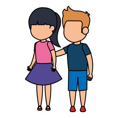 sevimli küçük çift çocuklar