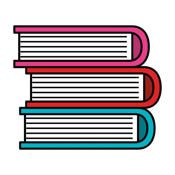 Könyvek iskola halom ikon — Stock Vector