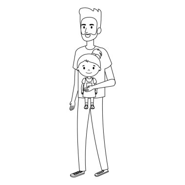 sevimli baba kız avatarları karakter kaldırma