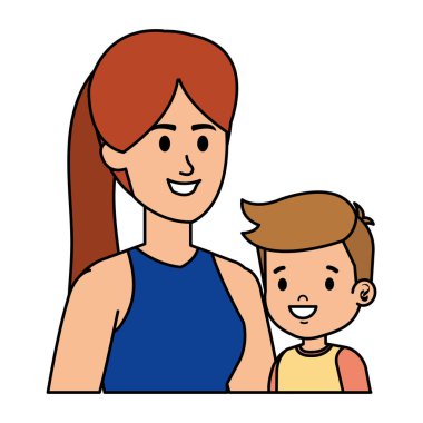 Küçük oğul karakterli Genç Anne