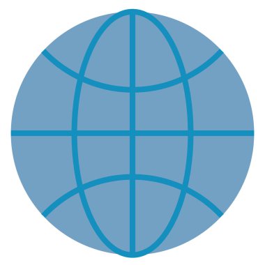 Küre gezegen izole simgesi