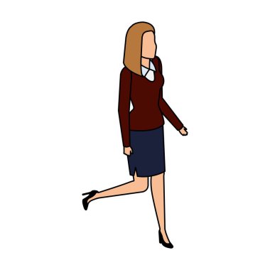 şık iş kadını avatar karakter