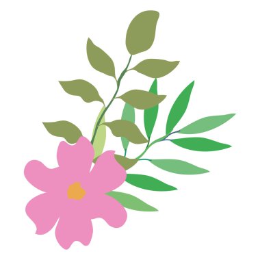 çiçek ve yapraklar dekoratif simge