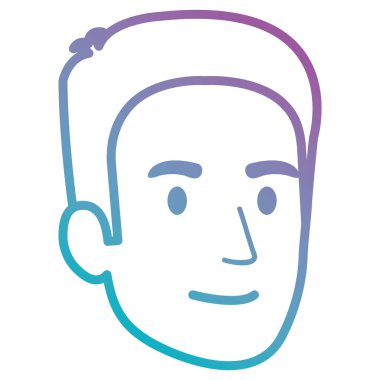 genç adam baş avatar karakter