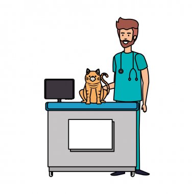 kedi ile erkek Veteriner Hekim