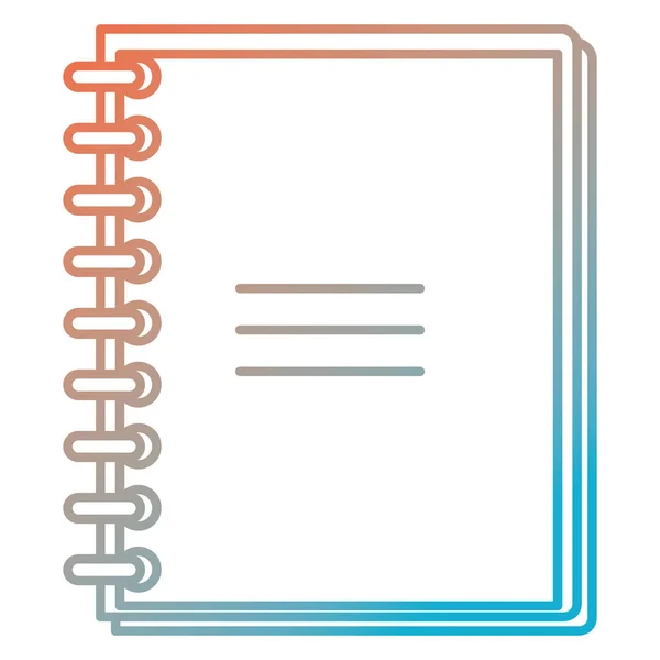 Caderno escola ícone isolado —  Vetores de Stock