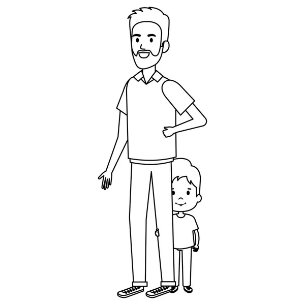 Ο πατέρας με γιο χαρακτήρες — Διανυσματικό Αρχείο