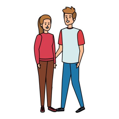 Genç çift avatarlar karakter