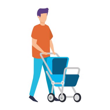 Baba arabası bebek karakteri ile