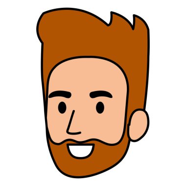 genç adam baş avatar karakter