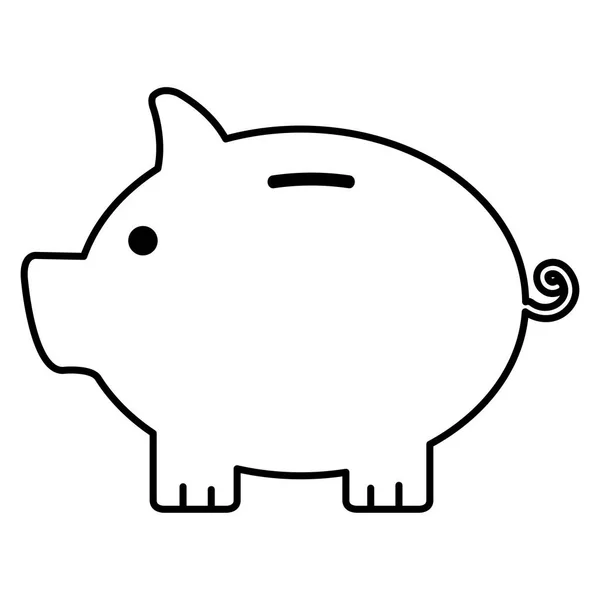 Épargne de porc icône isolée — Image vectorielle