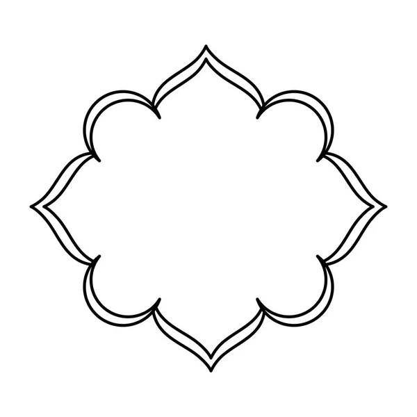 Elegante icono de marco floral — Vector de stock