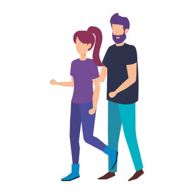 Çift avatar karakter simgeler