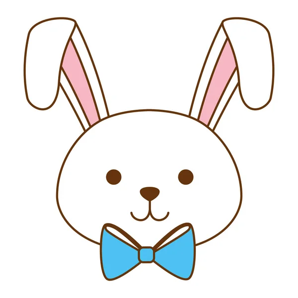 Carino coniglio testa Pasqua celebrazione — Vettoriale Stock