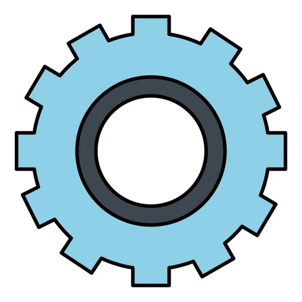 Ozubená kola stroje izolované ikona — Stockový vektor