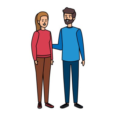 Genç çift avatarlar karakter