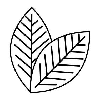 yaprak tek dekoratif simge