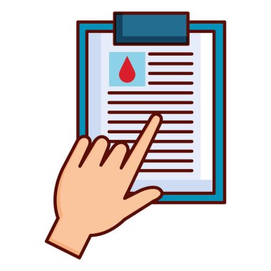 bağış kan Pano kağıt ile el