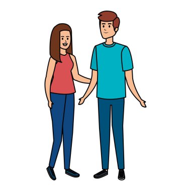 Genç çift avatarlar karakter