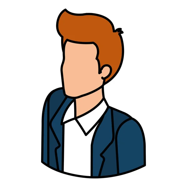 Hombre de negocios avatar carácter icono — Archivo Imágenes Vectoriales