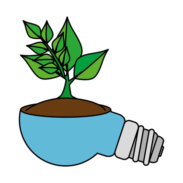 Oszczędność energii żarówki z roślin — Wektor stockowy