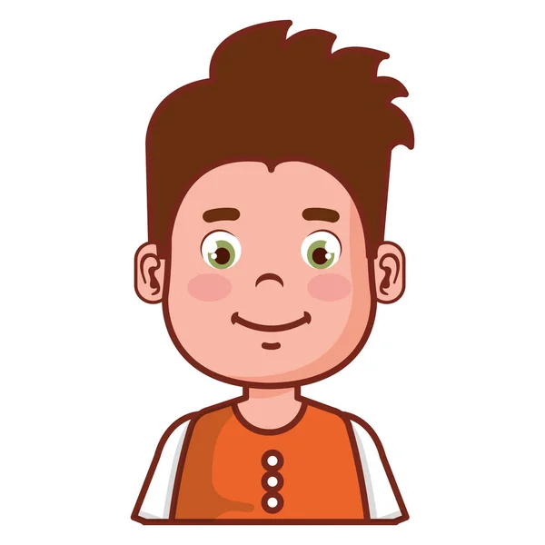 幸せな男の子のキャラクター — ストックベクタ