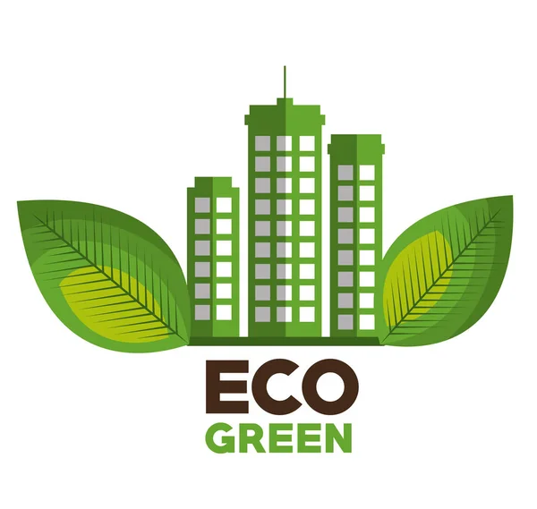 Eco groen milieu poster — Stockvector