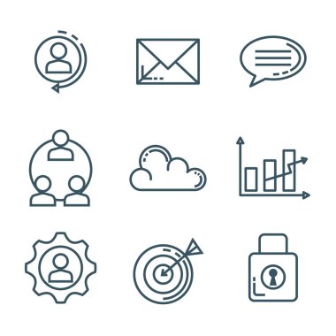 iş pazarlama Icons set