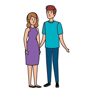 Genç çift avatarlar karakter