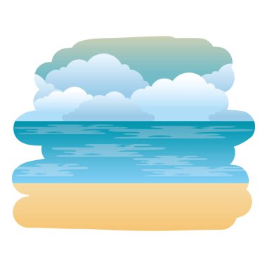 plaj deniz manzarası sahne simgesi