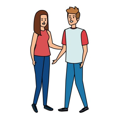 Genç çift avatarlar karakter