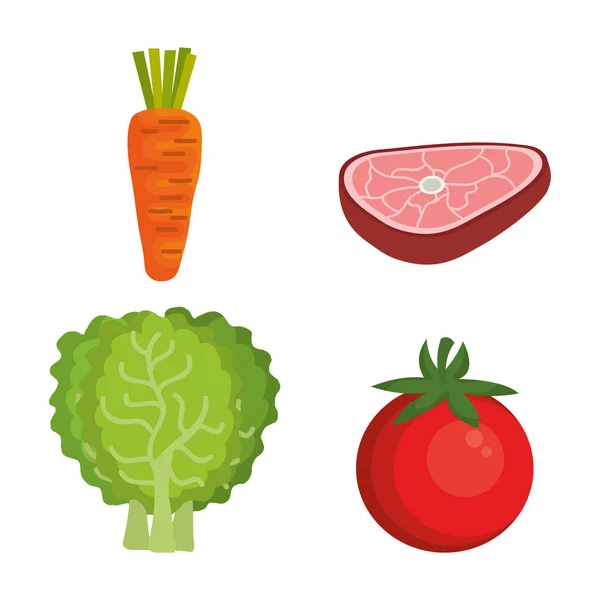 Conception d'aliments sains — Image vectorielle