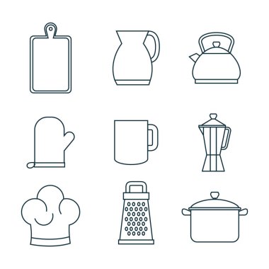 Renkli mutfak eşyaları tasarımı