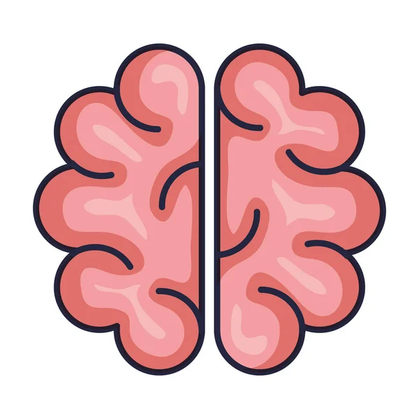 Cerveau orage icône isolée — Image vectorielle