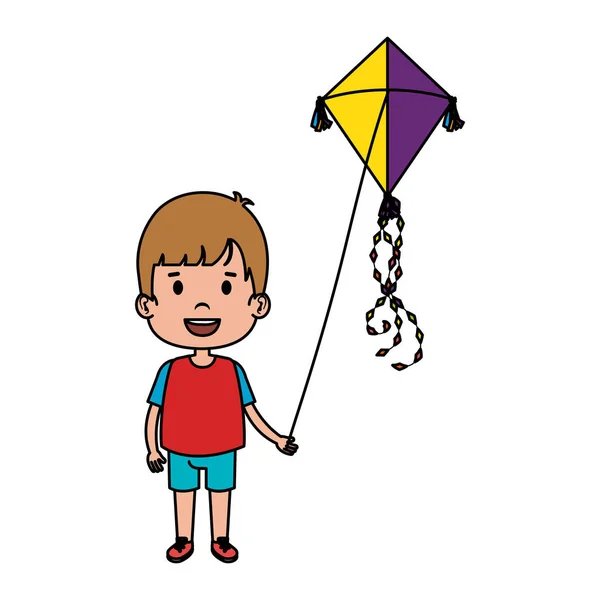 小男孩的风筝 — 图库矢量图片