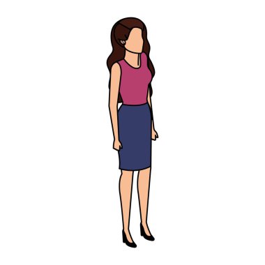 şık iş kadını avatar karakter