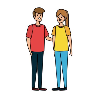 Genç çift avatarlar karakter