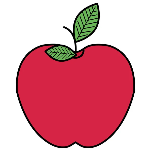 Jablko čerstvé ovoce ikona — Stockový vektor