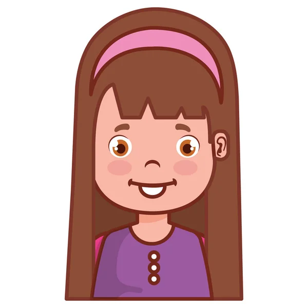 Personagem menina feliz — Vetor de Stock