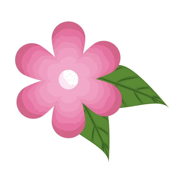 Krásná květina s dekorací listové — Stockový vektor