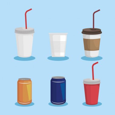 çöp atık ile toksik plastik bardak seti