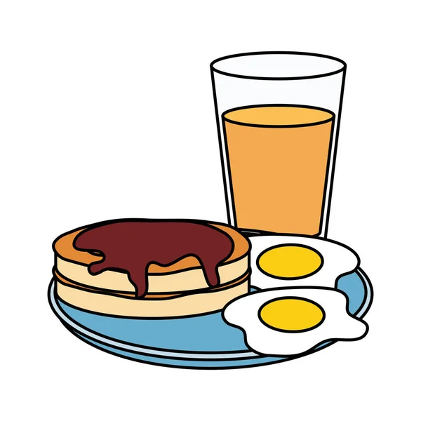 Läcker frukost menyn ikoner — Stock vektor