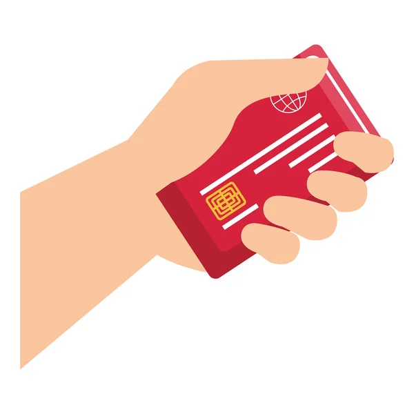 Hand med kreditkort — Stock vektor