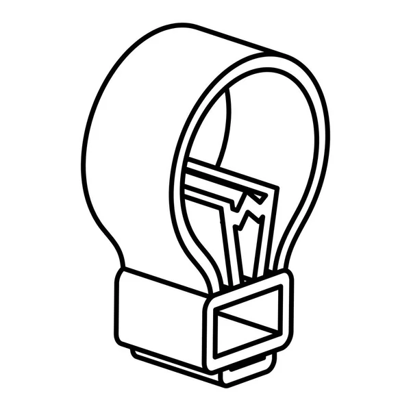 Bulb light isometric icon — Stock Vector