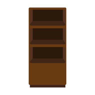 ahşap raf izole simgesi