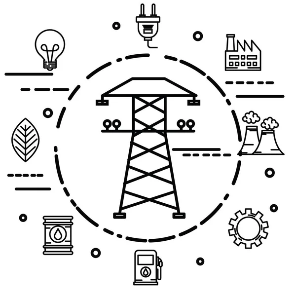 Progettazione delle risorse energetiche — Vettoriale Stock