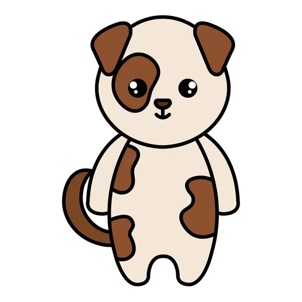 Милый и маленький собачий персонаж — стоковый вектор