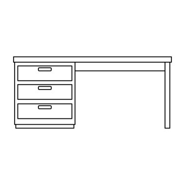 ofis ahşap masa simgesi