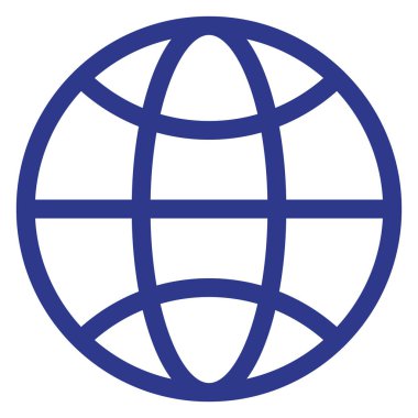 Küre gezegen izole simgesi