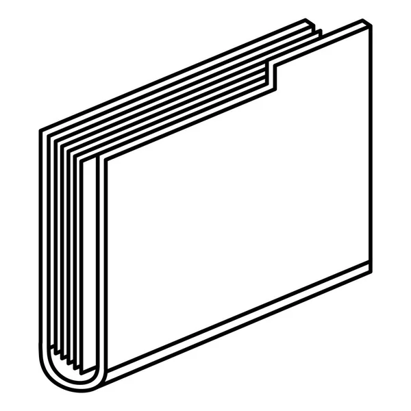 File folder isometric icon — Stock Vector